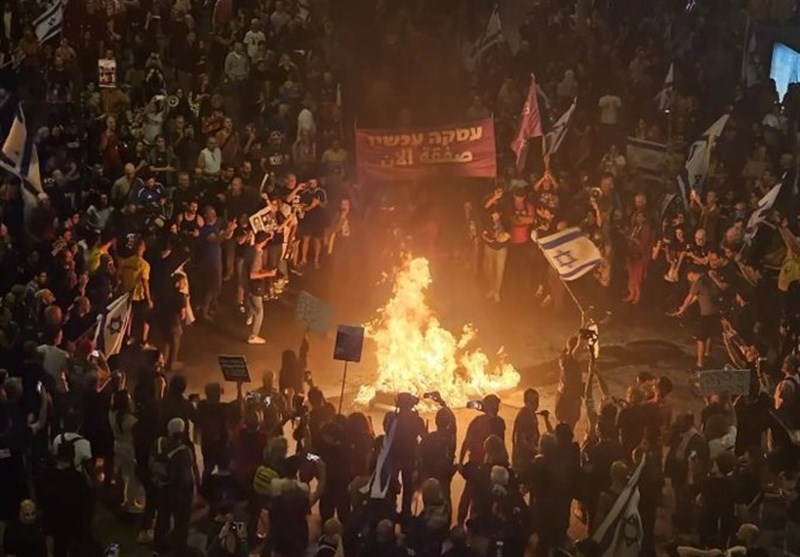 وضعیت متشنج در خیابان‌های تل آویو + فیلم