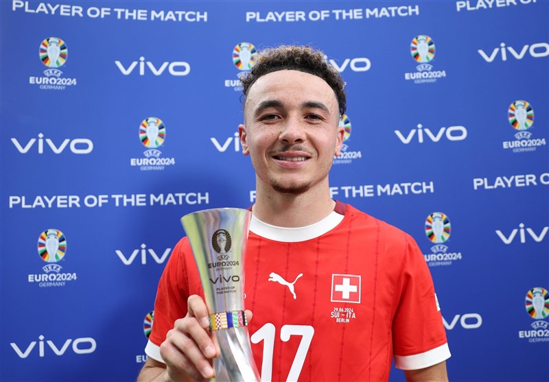 وارگاس بهترین بازیکن مصاف سوئیس - ایتالیا لقب گرفت