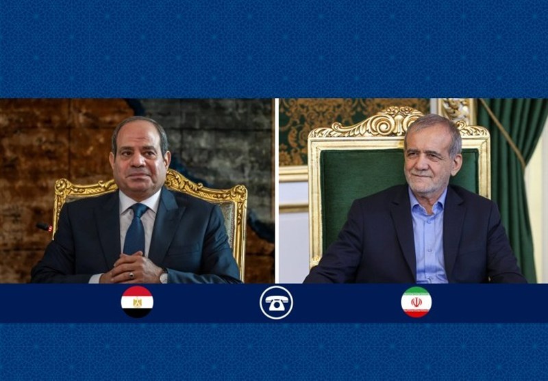 تاکید پزشکیان بر تقویت روابط با مصر در گفتگو با السیسی